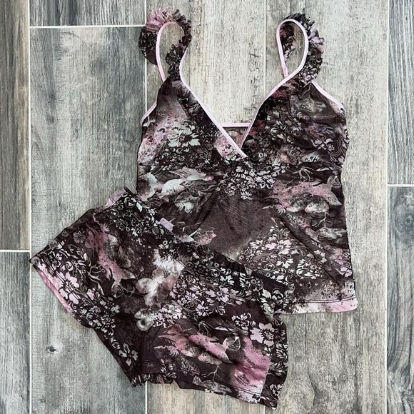 Adriana Arango Lingerie Top & Shorts Set - Picture 1 of 8
